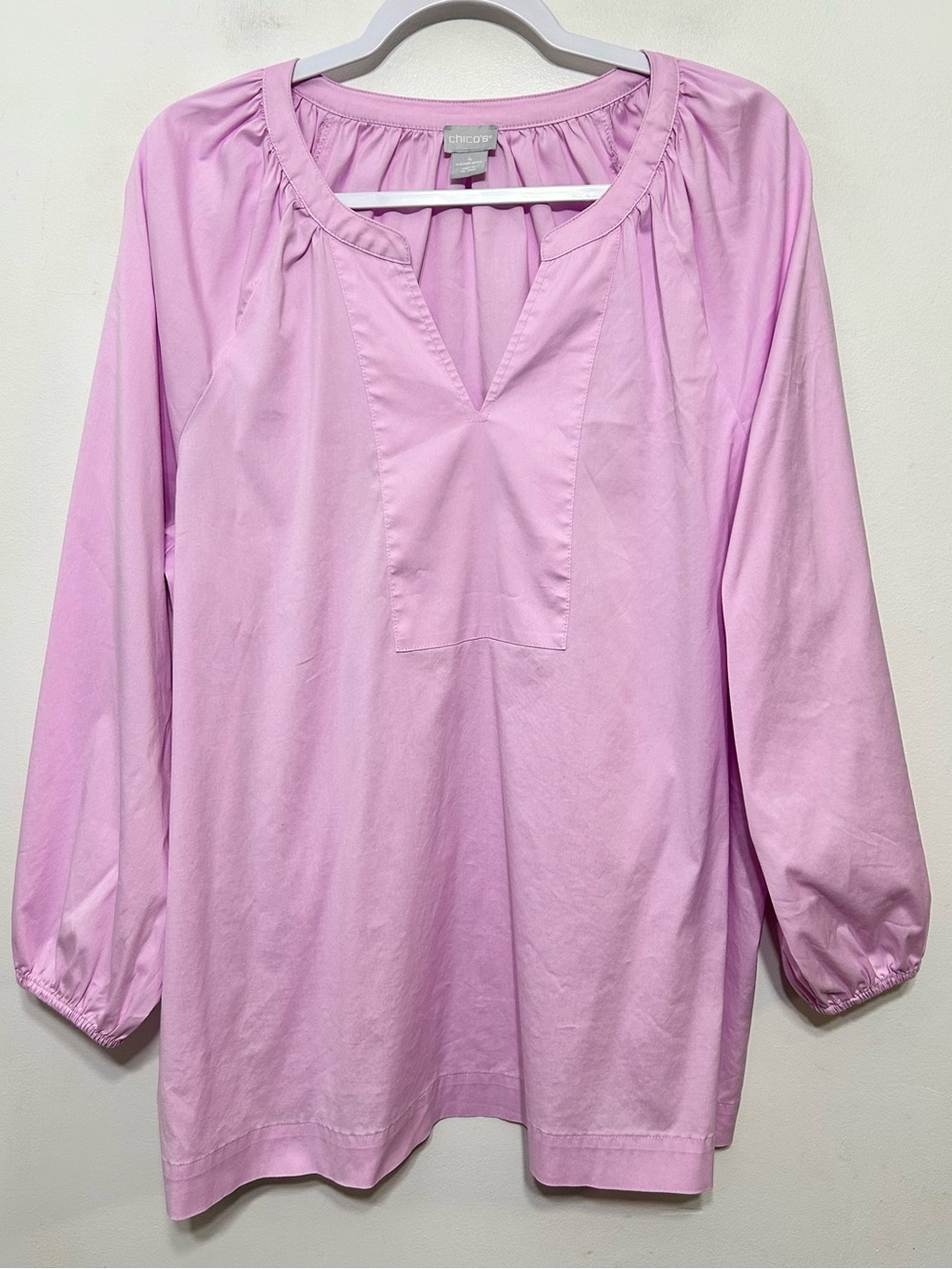 Chicos Pullover Stretchy Cotton Blend Blouse Womens Size 20/22 Chicos Size 4